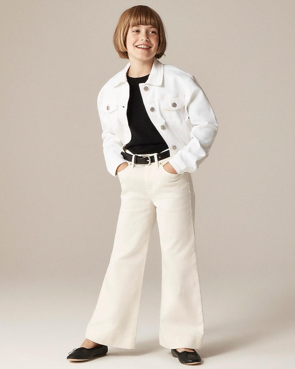 Girls' Sailor garment-dyed stretch denim trouser by J.CREW