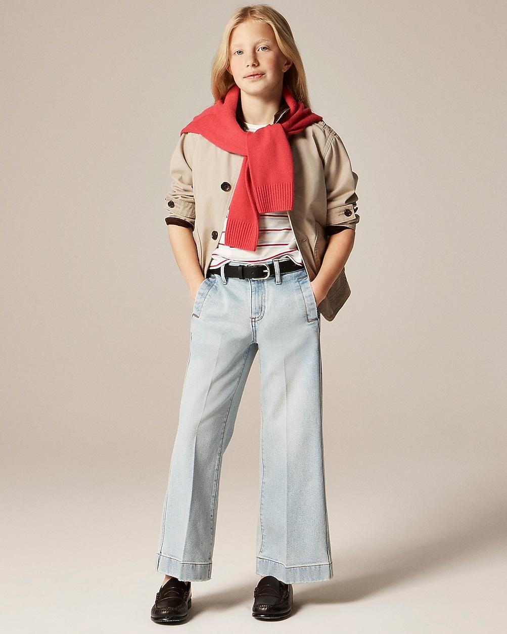 Girls' Sailor stretch denim trouser by J.CREW