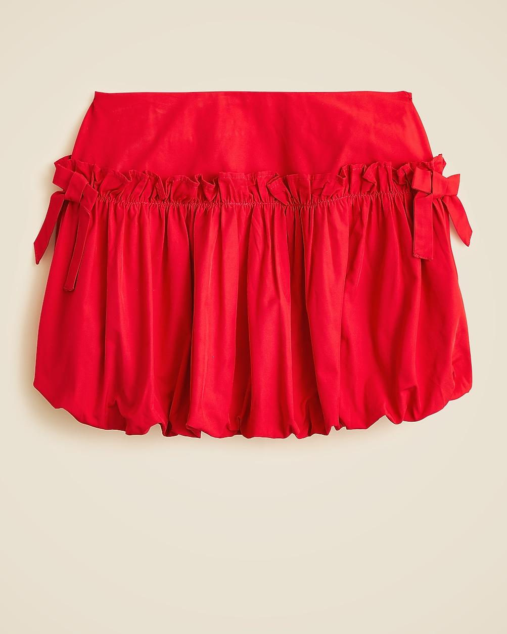 Girls' bow bubble skirt in taffeta by J.CREW