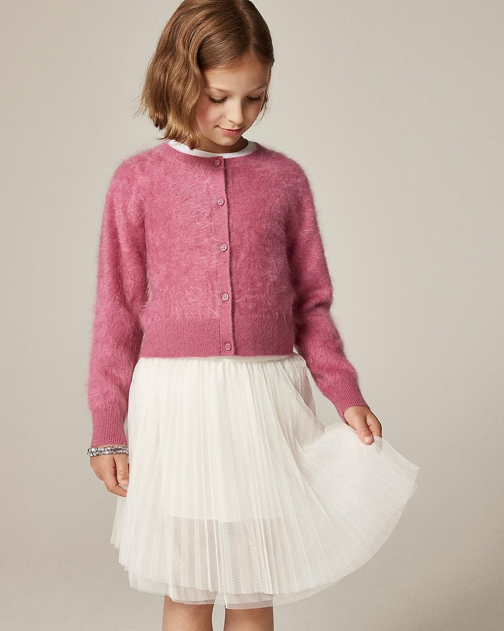 Girls' brushed cashmere cardigan by J.CREW