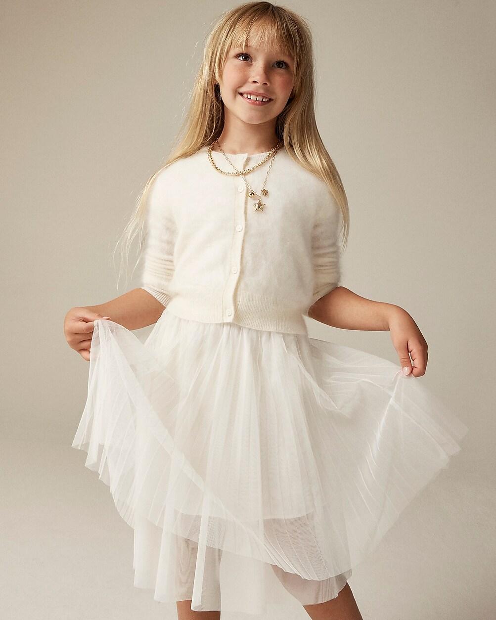 Girls' brushed cashmere cardigan by J.CREW