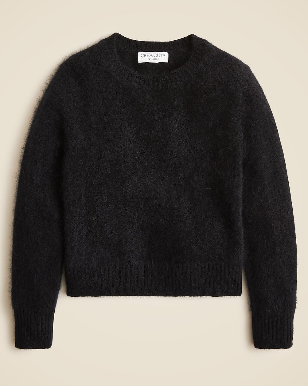 Girls' brushed cashmere crewneck sweater by J.CREW