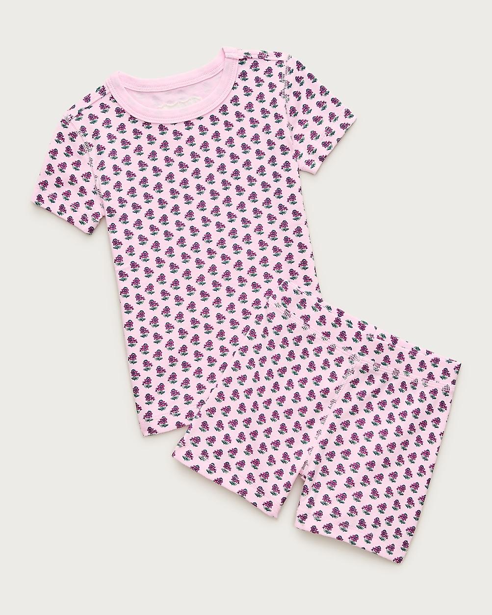 Girls' cotton short sleep set in prints by J.CREW