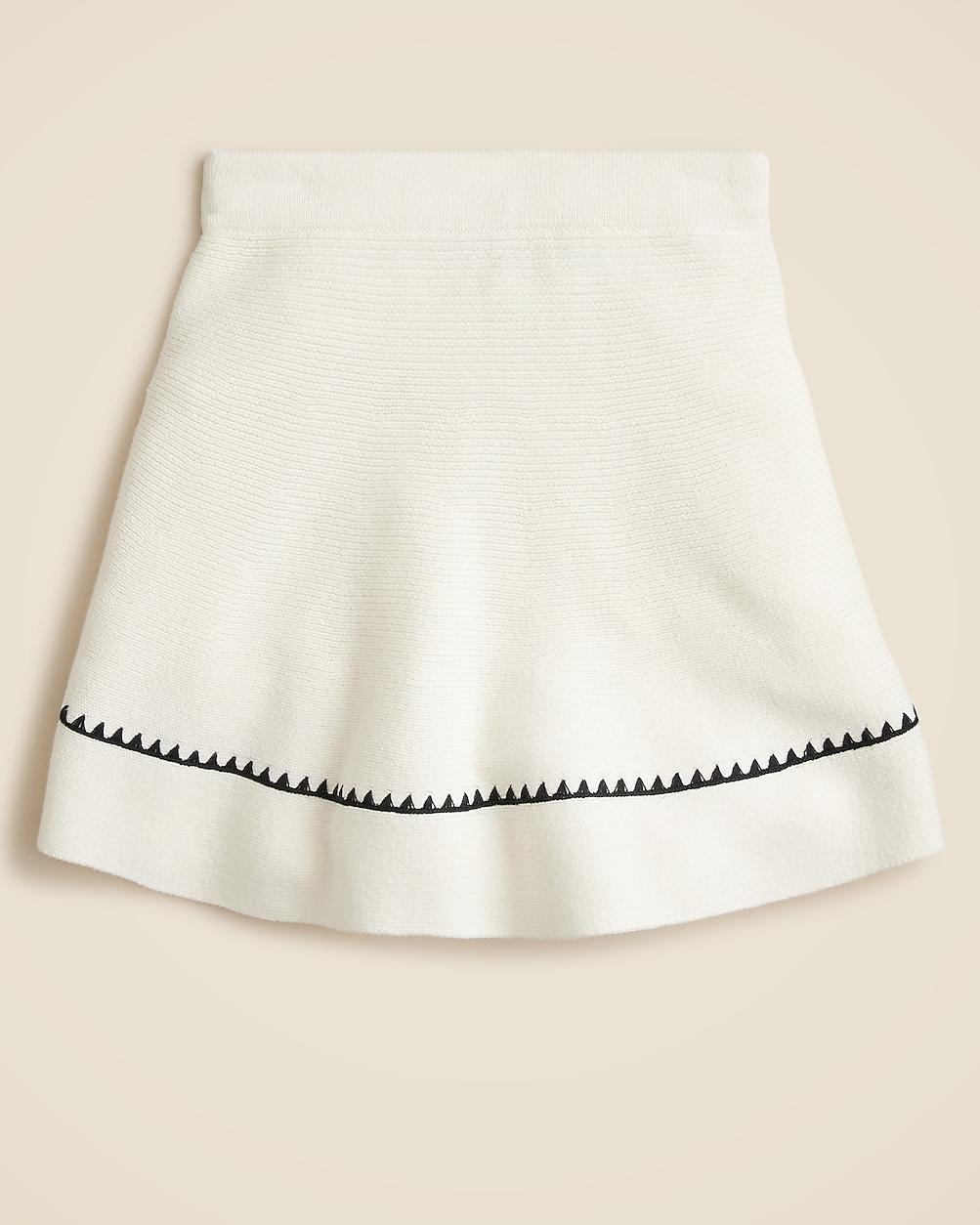 Girls' crochet tennis skirt with rickrack by J.CREW