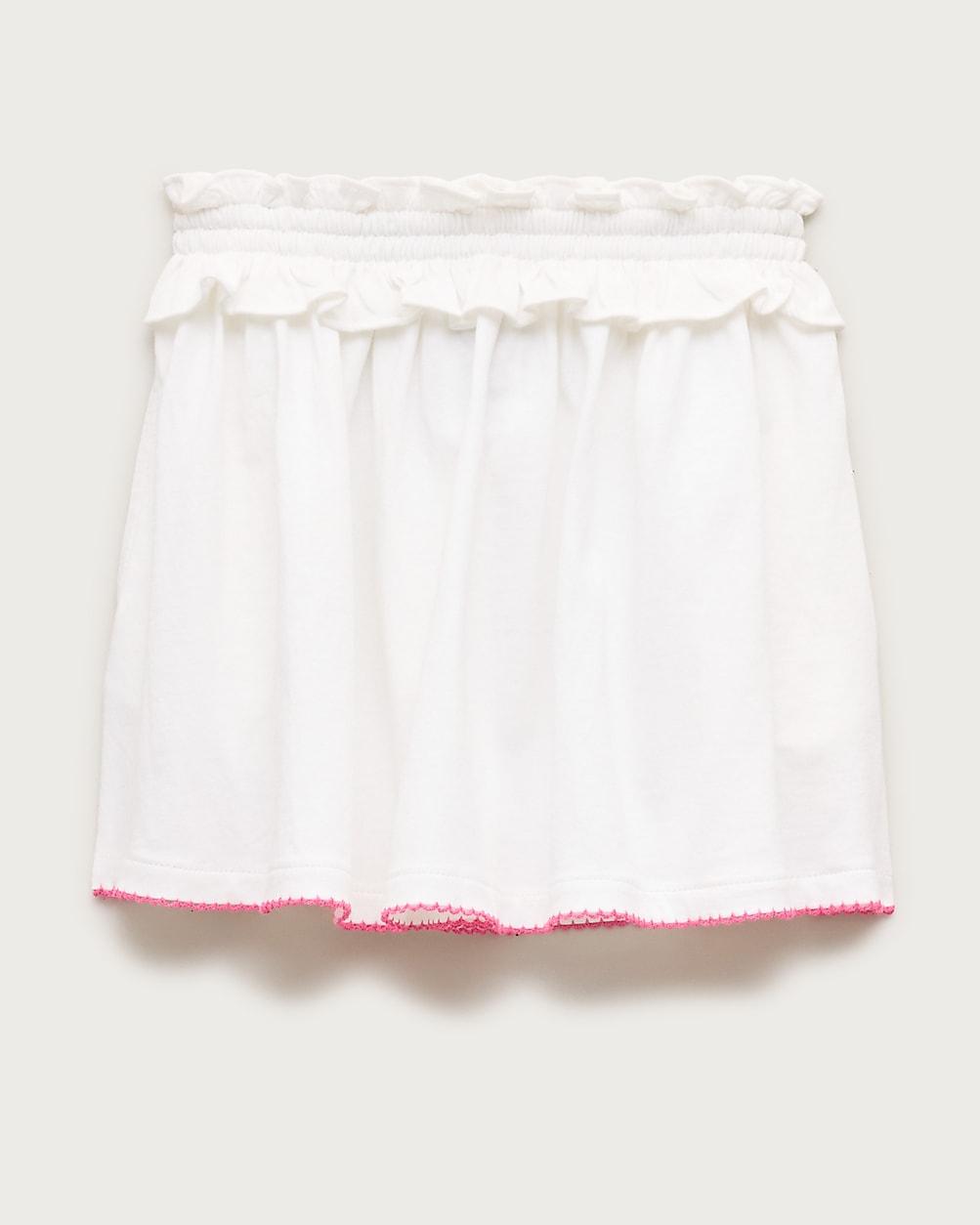 Girls' crochet-trim skirt in broken-in jersey by J.CREW