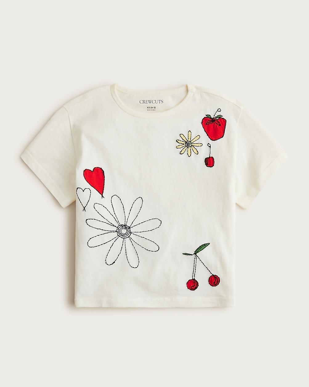 Girls' everyday T-shirt with embroidery by J.CREW