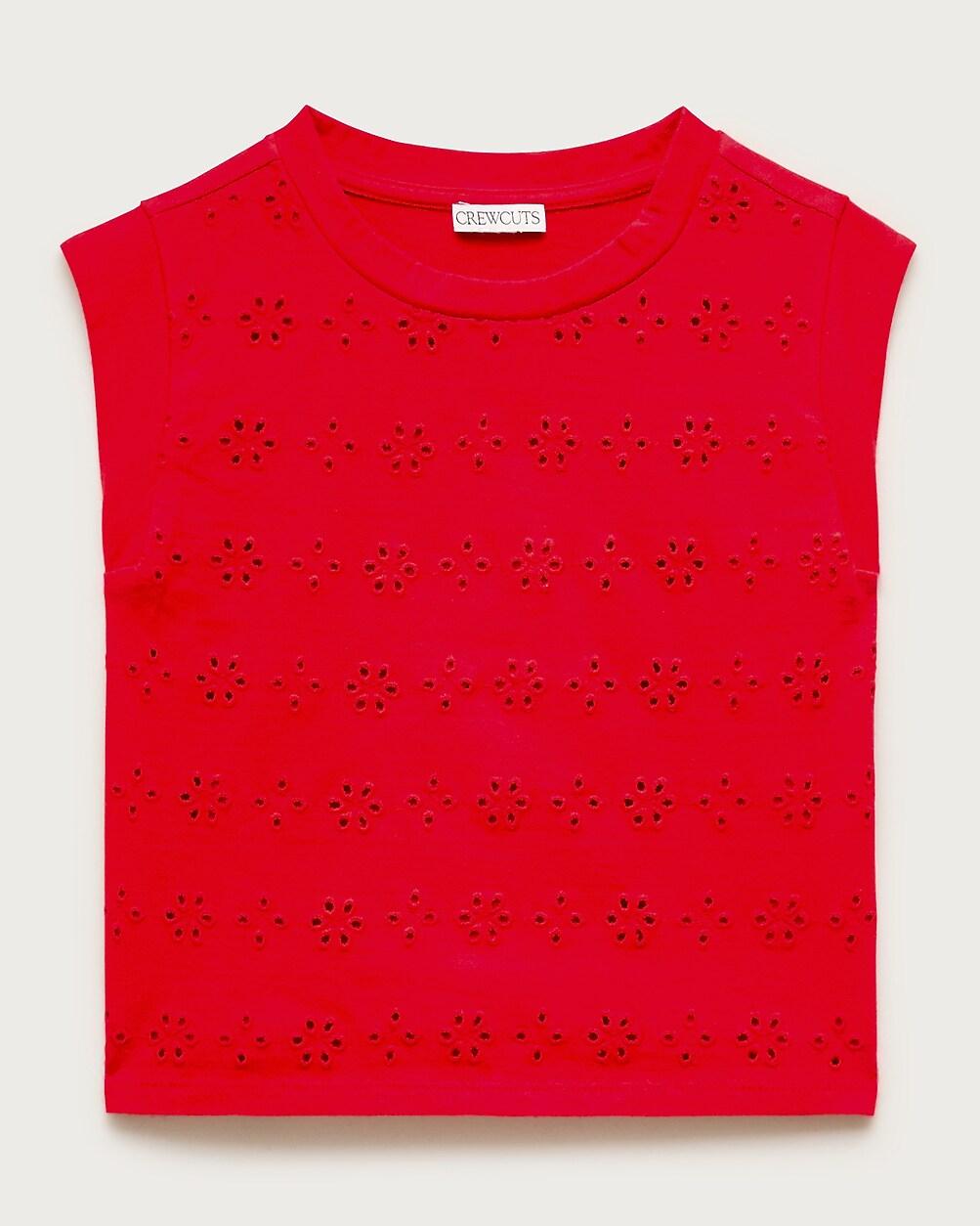 Girls' eyelet muscle tank top by J.CREW