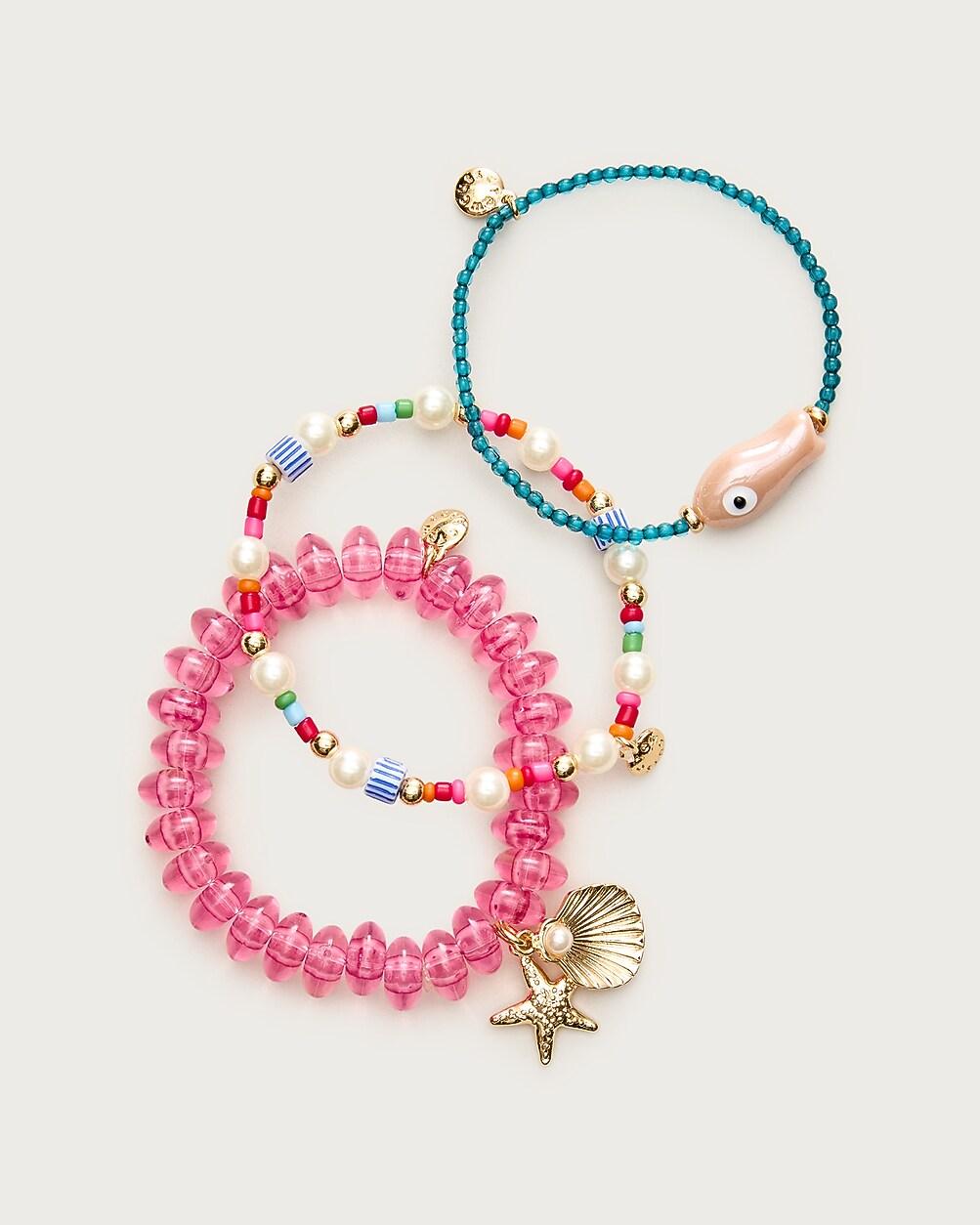 Girls' fish charm bracelets set-of-three by J.CREW