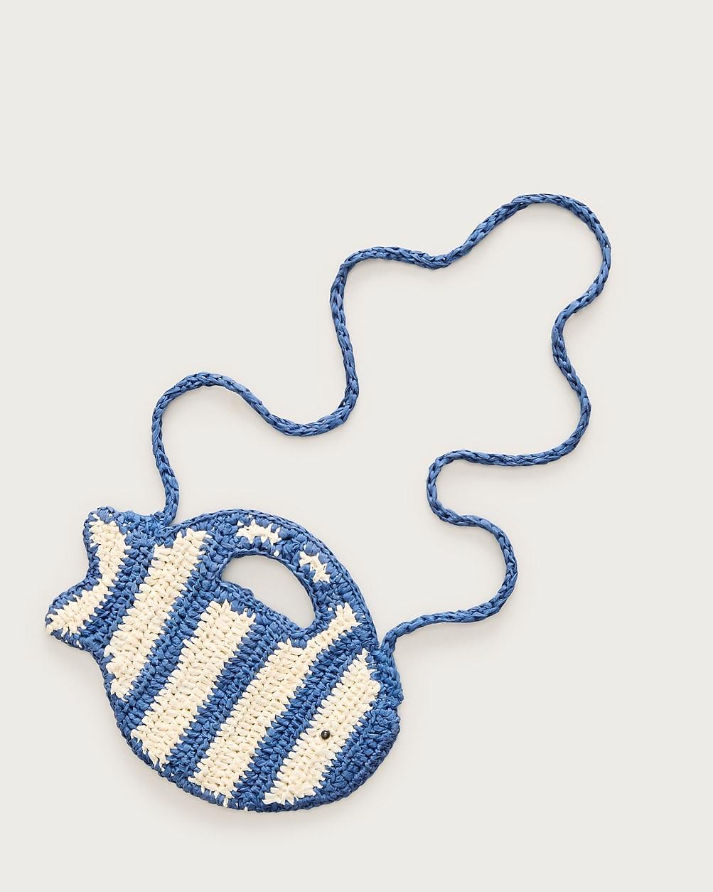 Girls' fish purse in faux raffia by J.CREW