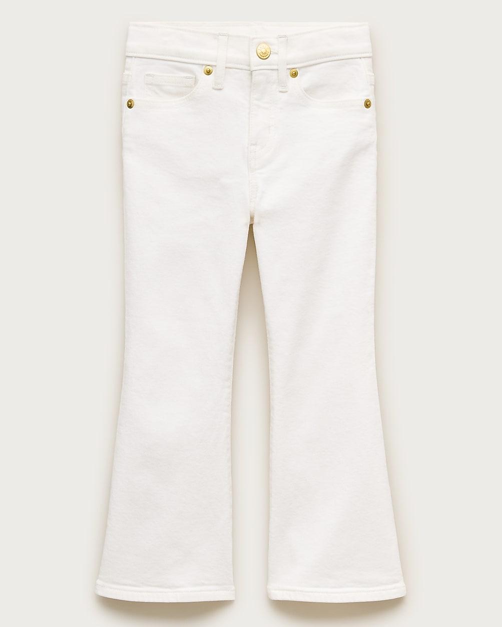 Girls' flare jean in white by J.CREW