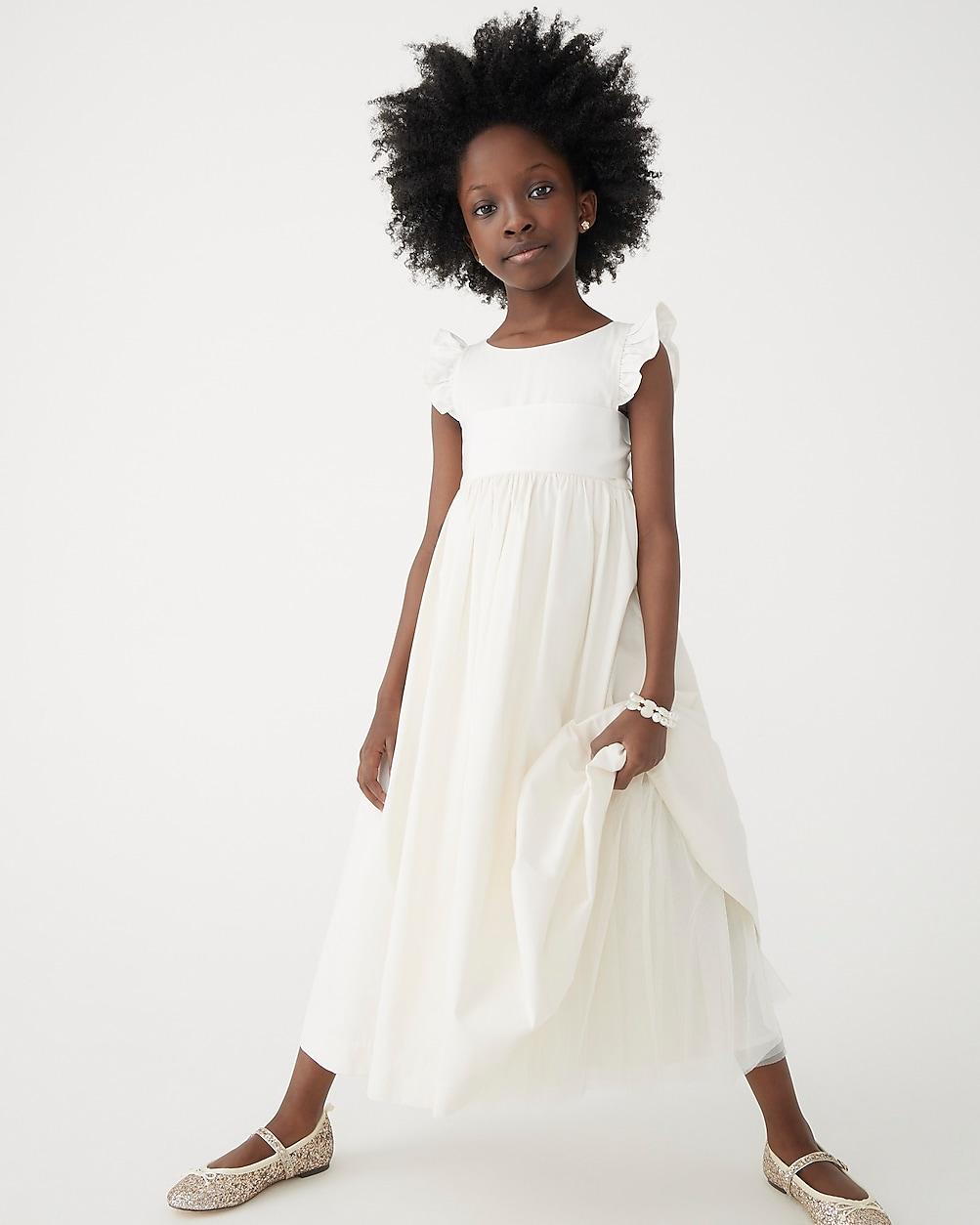 Girls' flutter-sleeve dress by J.CREW