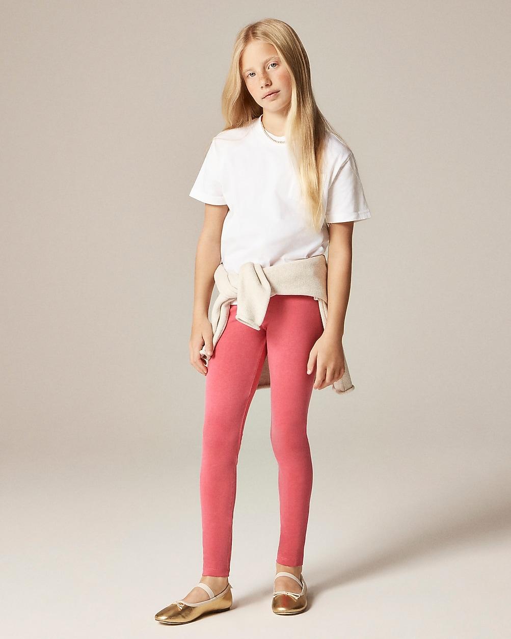 Girls' garment-dyed everyday leggings by J.CREW