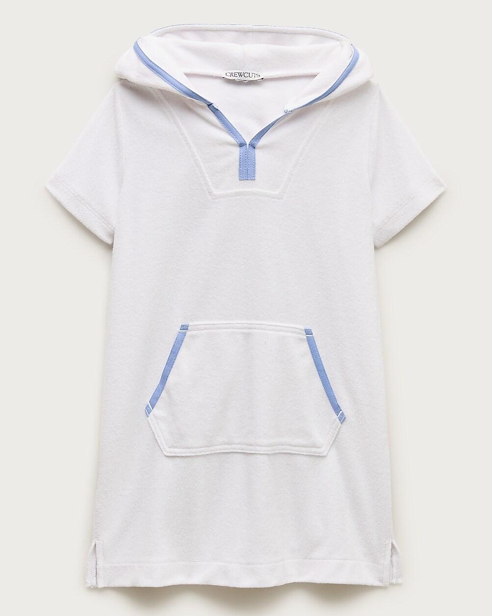 Girls' hoodied tunic in towel terry by J.CREW