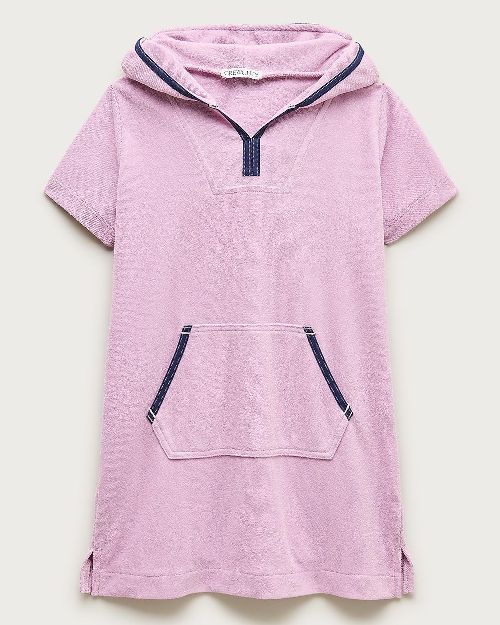 Girls' hoodied tunic in towel terry by J.CREW