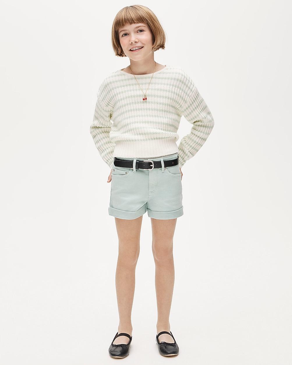 Girls' island stretch denim short by J.CREW