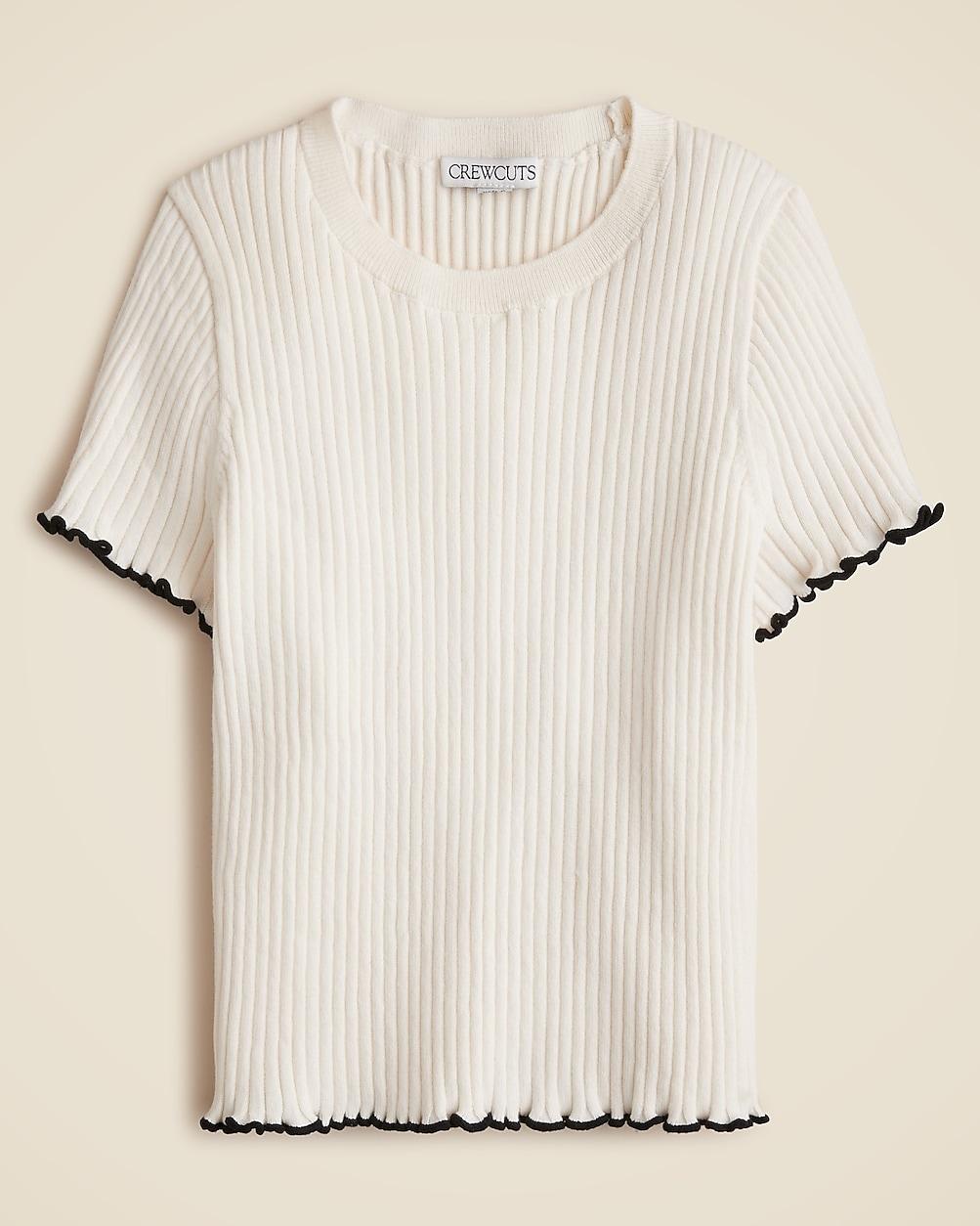 Girls' lettuce-edge sweater-tee by J.CREW
