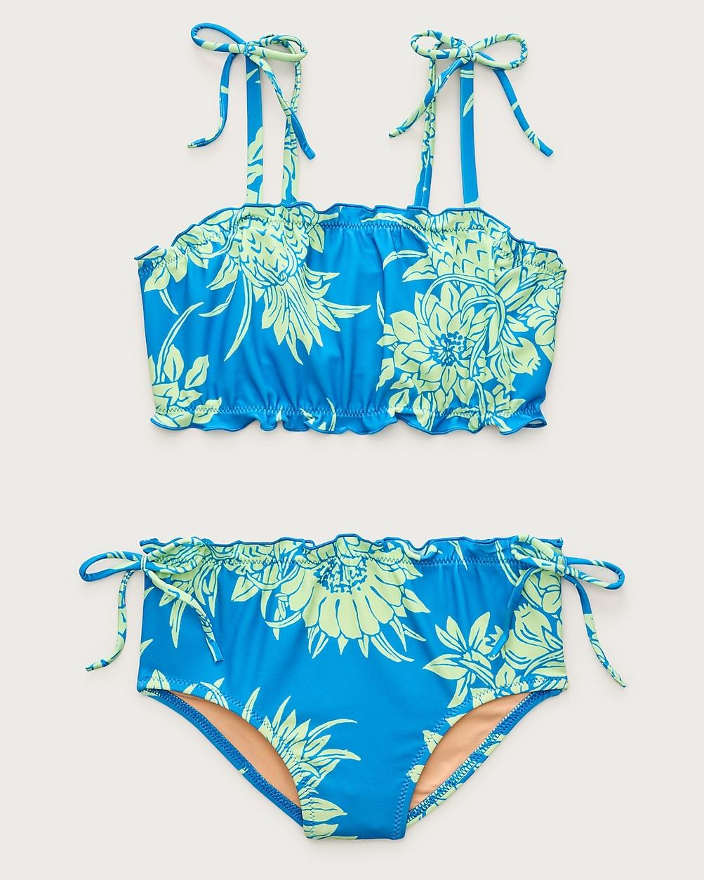 Girls' lettuce-edge two-piece swimsuit by J.CREW