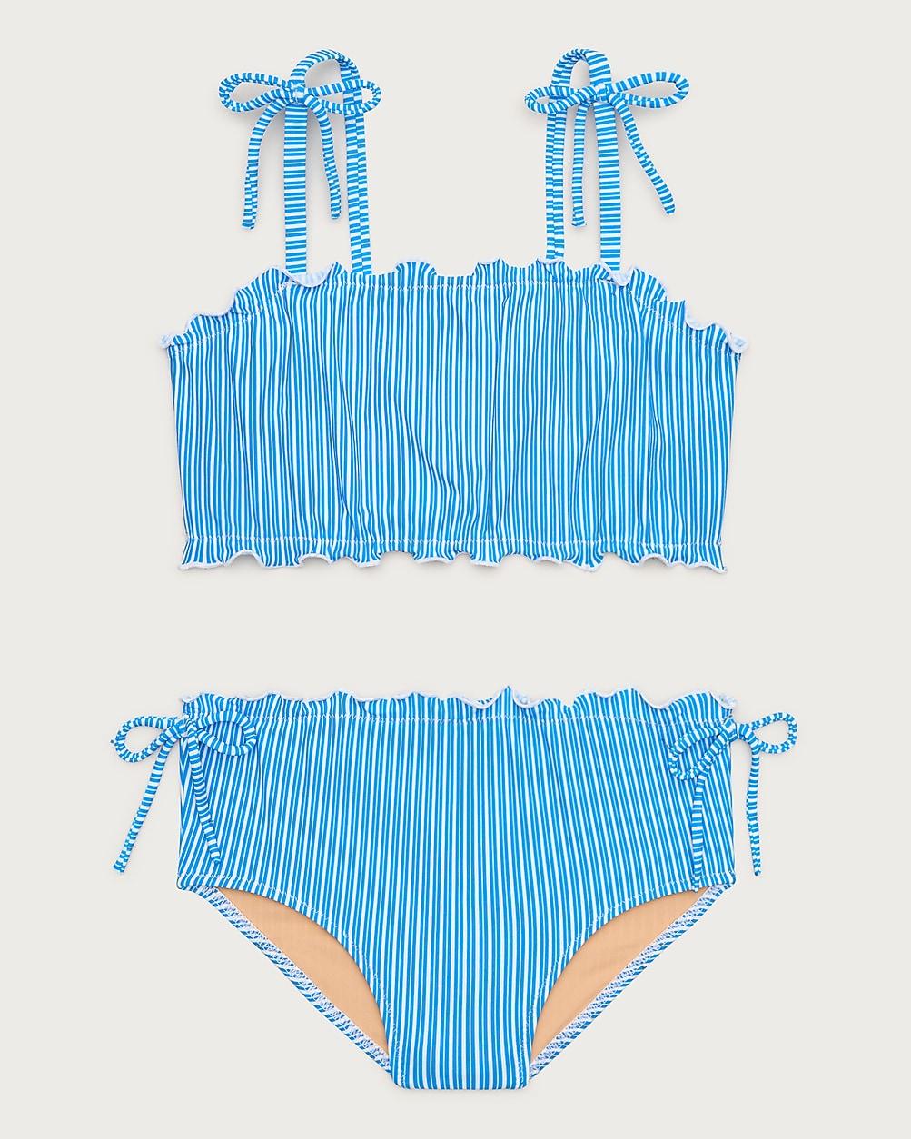 Girls' lettuce-edge two-piece swimsuit by J.CREW