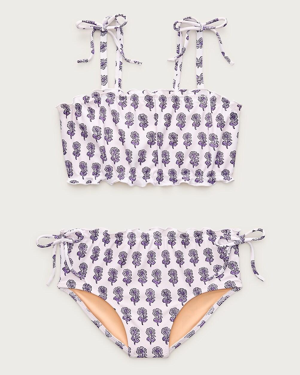Girls' lettuce-edge two-piece swimsuit by J.CREW