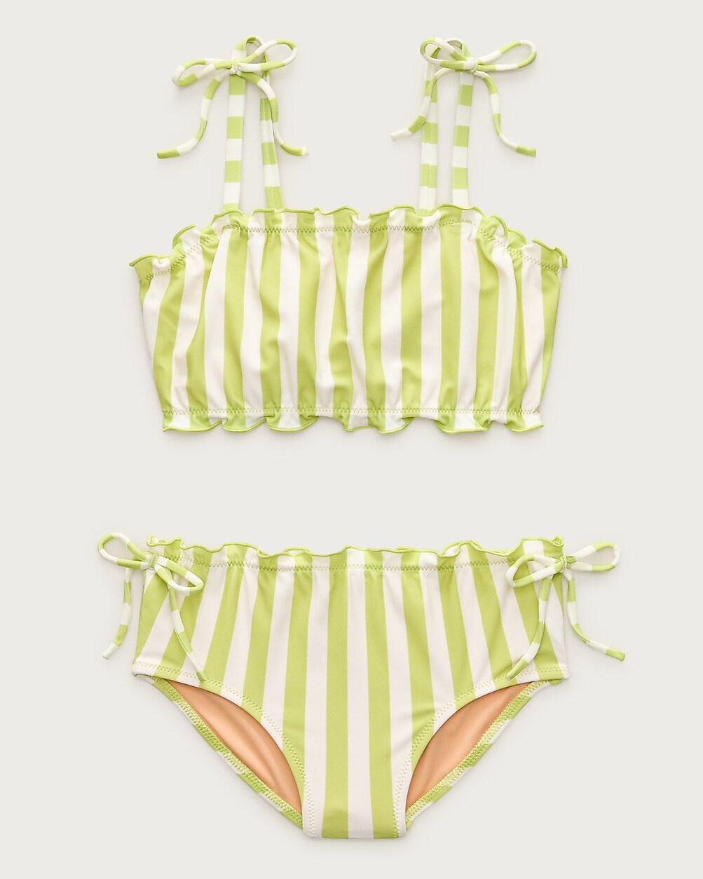 Girls' lettuce-edge two-piece swimsuit by J.CREW