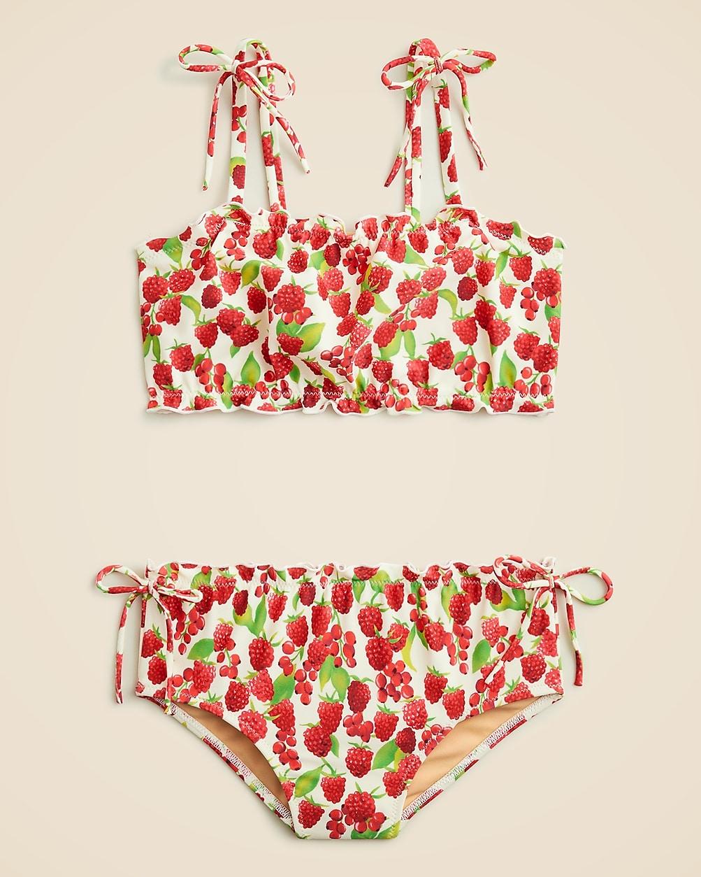 Girls' lettuce-edge two-piece swimsuit by J.CREW Girls' lettuce-edge two-piece swimsuit by J.CREW