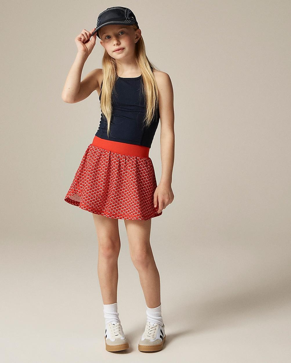 Girls' mini skort in performance jersey by J.CREW