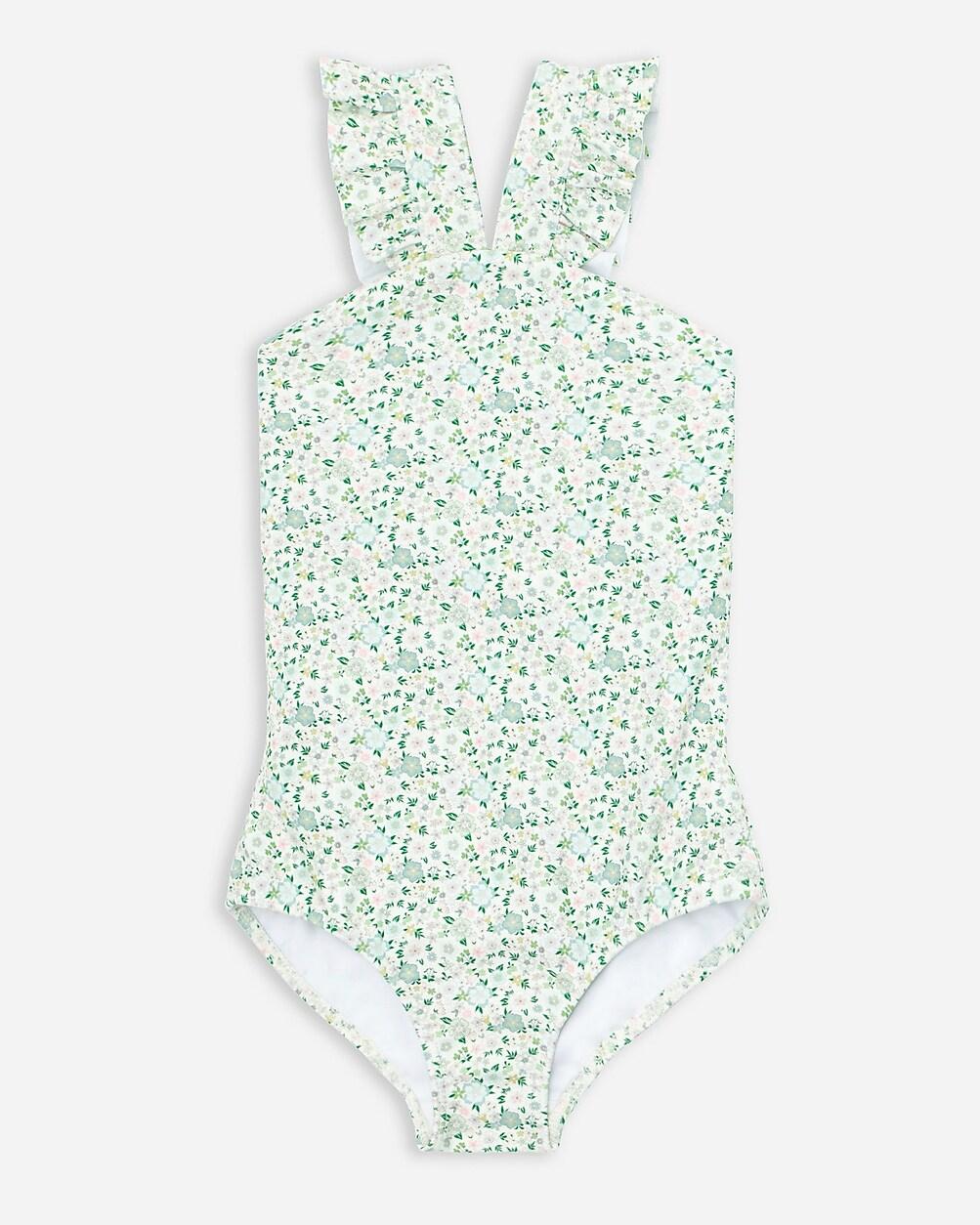 Girls' minnow™ V-neck crossover one-piece by J.CREW