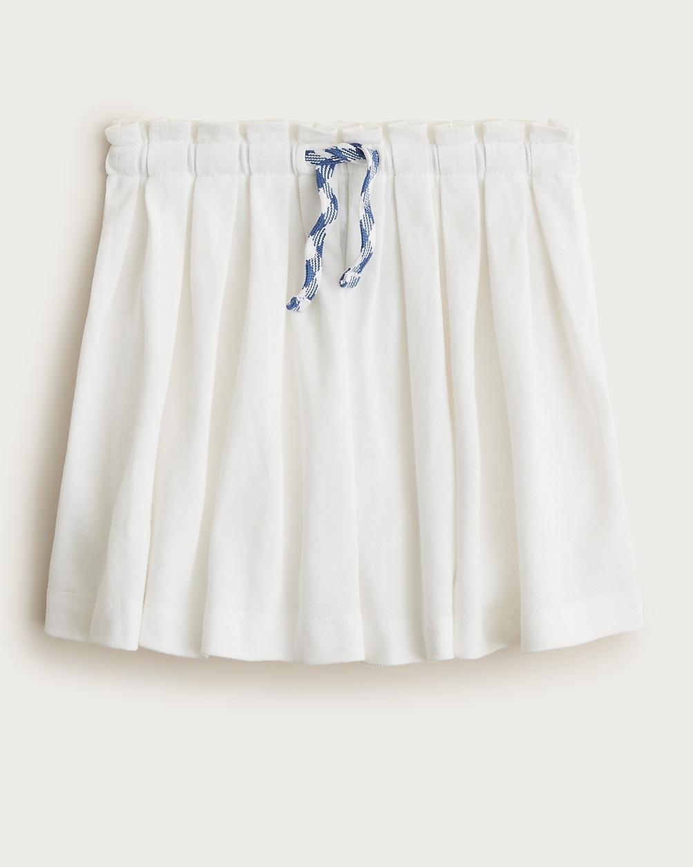 Girls' piquÃ© pleated skirt by J.CREW