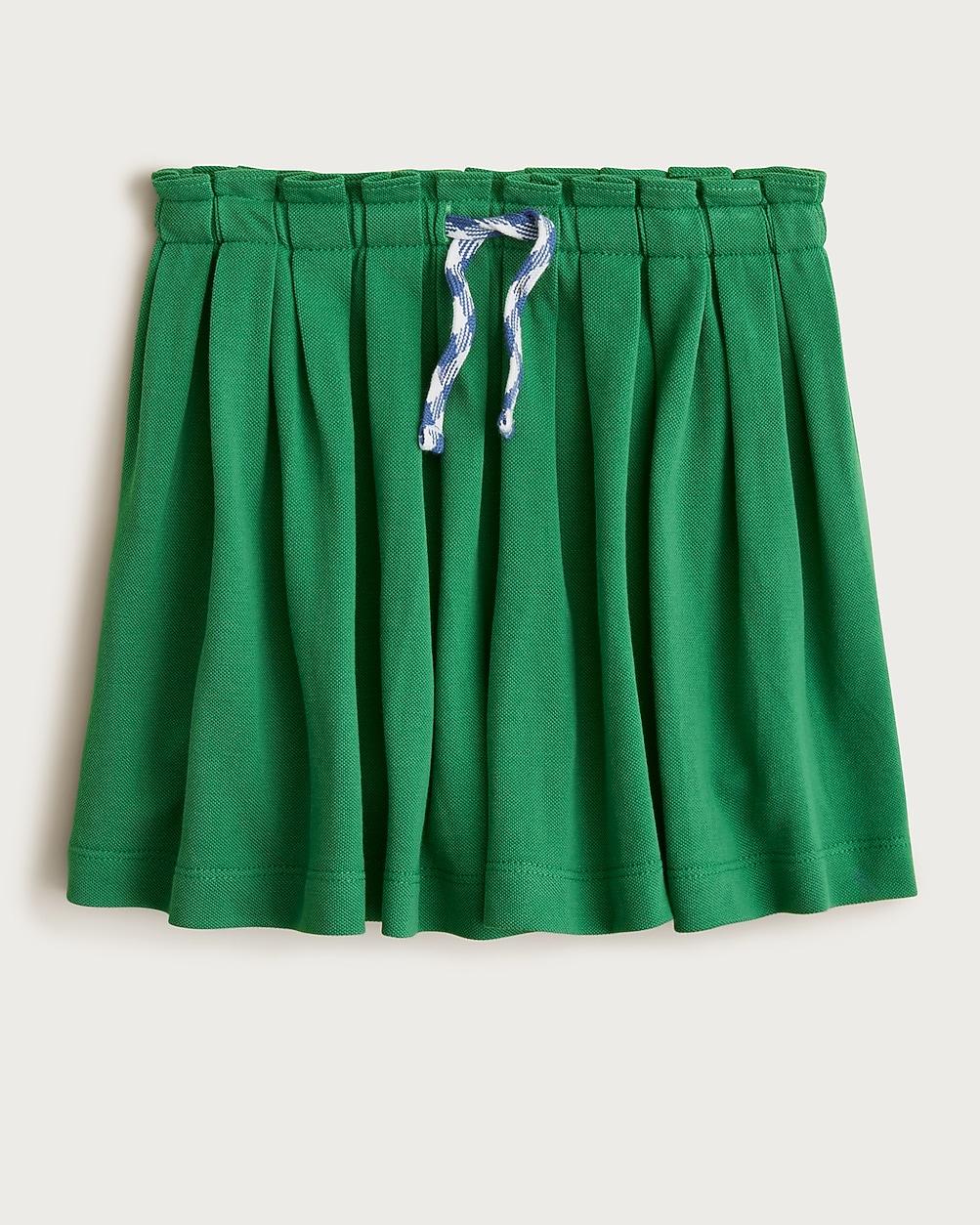 Girls' piqué pleated skirt by J.CREW