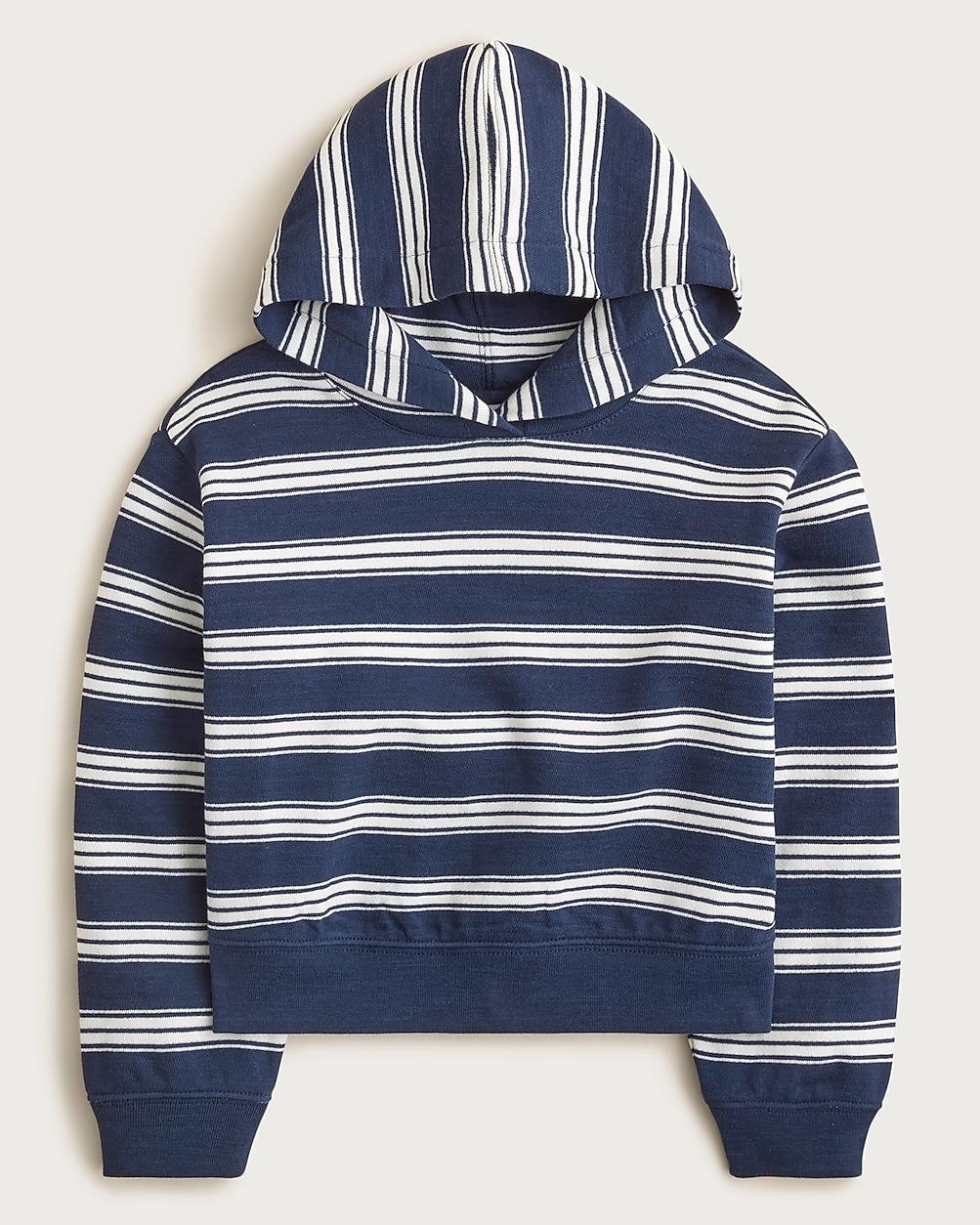 Girls' printed crewneck hoodie by J.CREW
