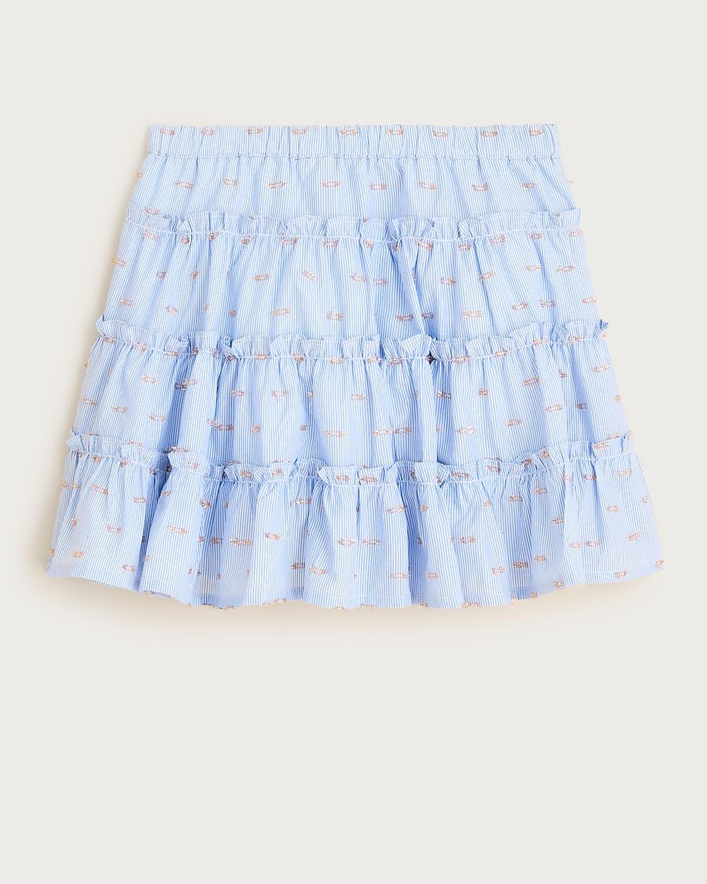 Girls' pull-on tiered skirt with Lurex® metallic threads by J.CREW