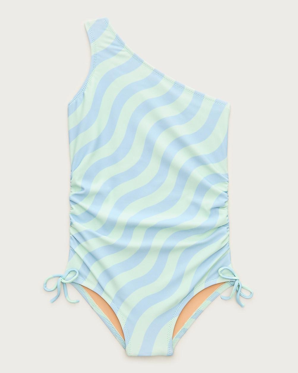 Girls' ruched one-shoulder one-piece swimsuit by J.CREW