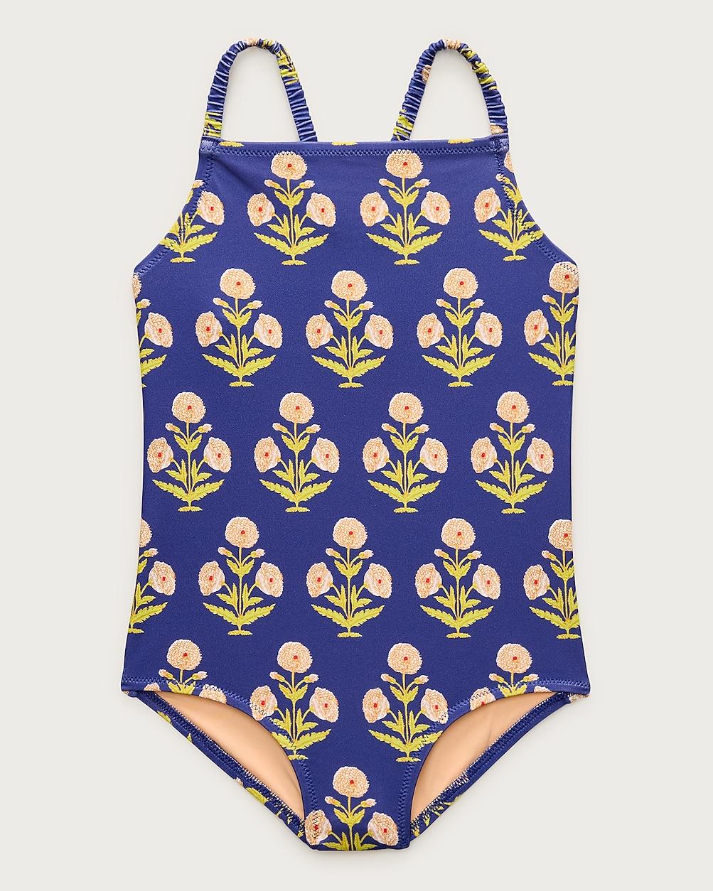 Girls' ruched-strap one-piece swimsuit by J.CREW