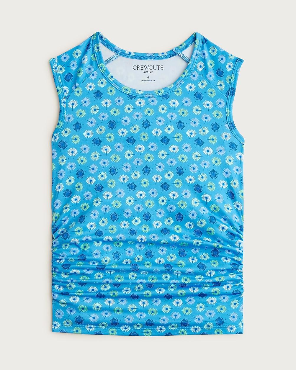 Girls' ruched tank top in performance jersey by J.CREW