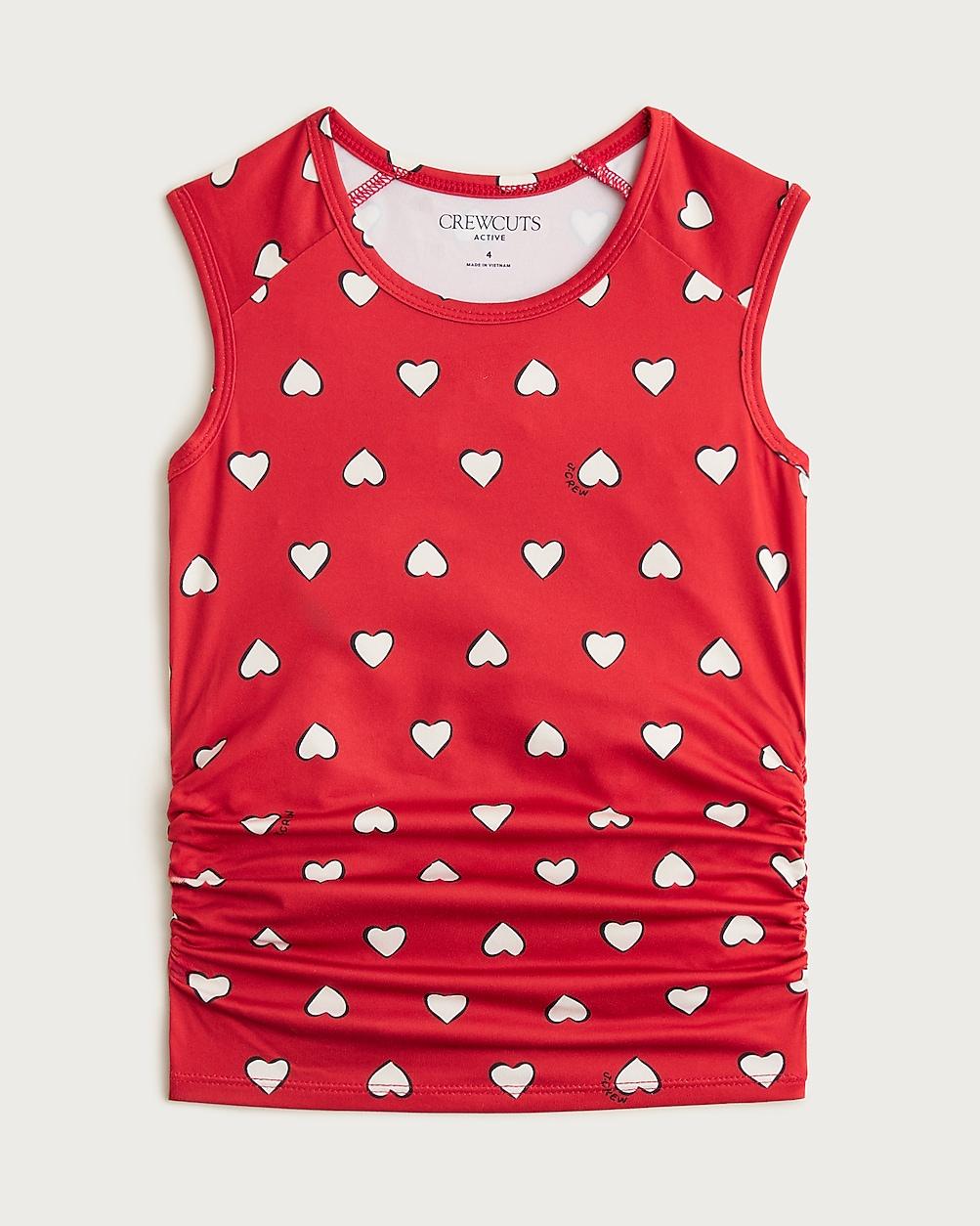 Girls' ruched tank top in performance jersey by J.CREW