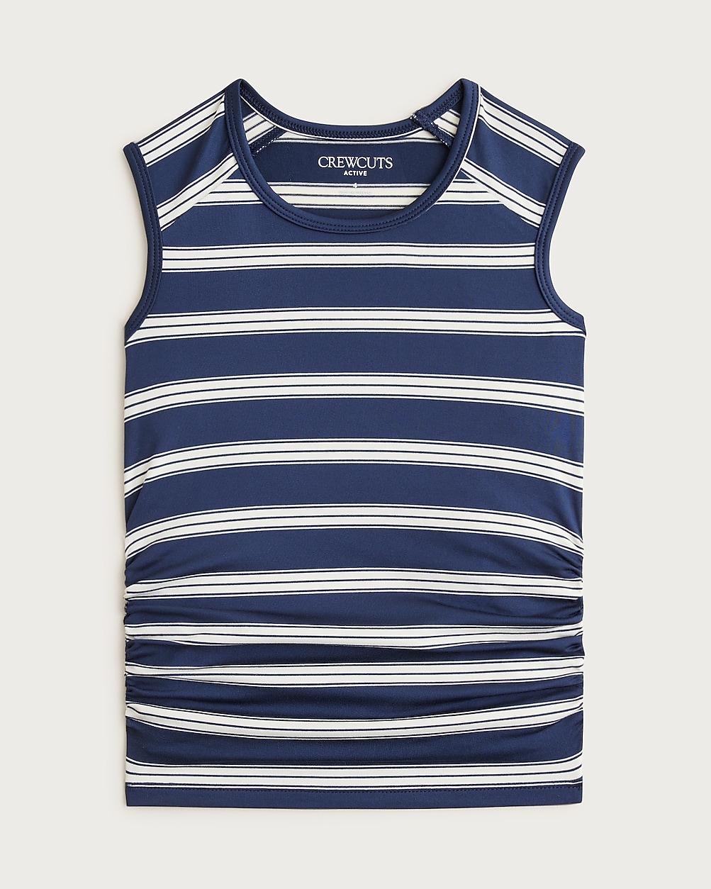 Girls' ruched tank top in performance jersey by J.CREW