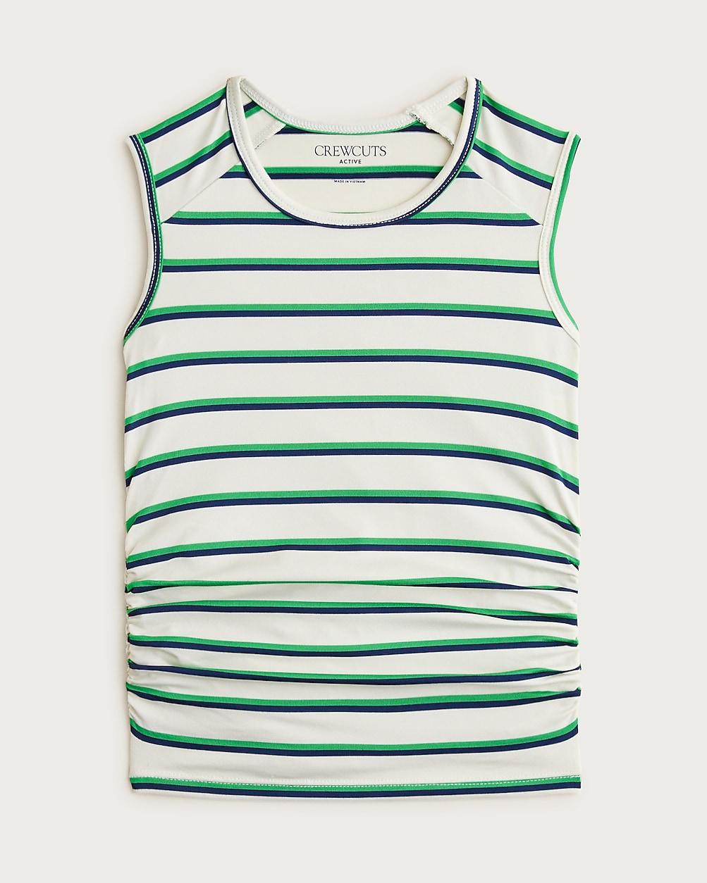 Girls' ruched tank top in performance jersey by J.CREW