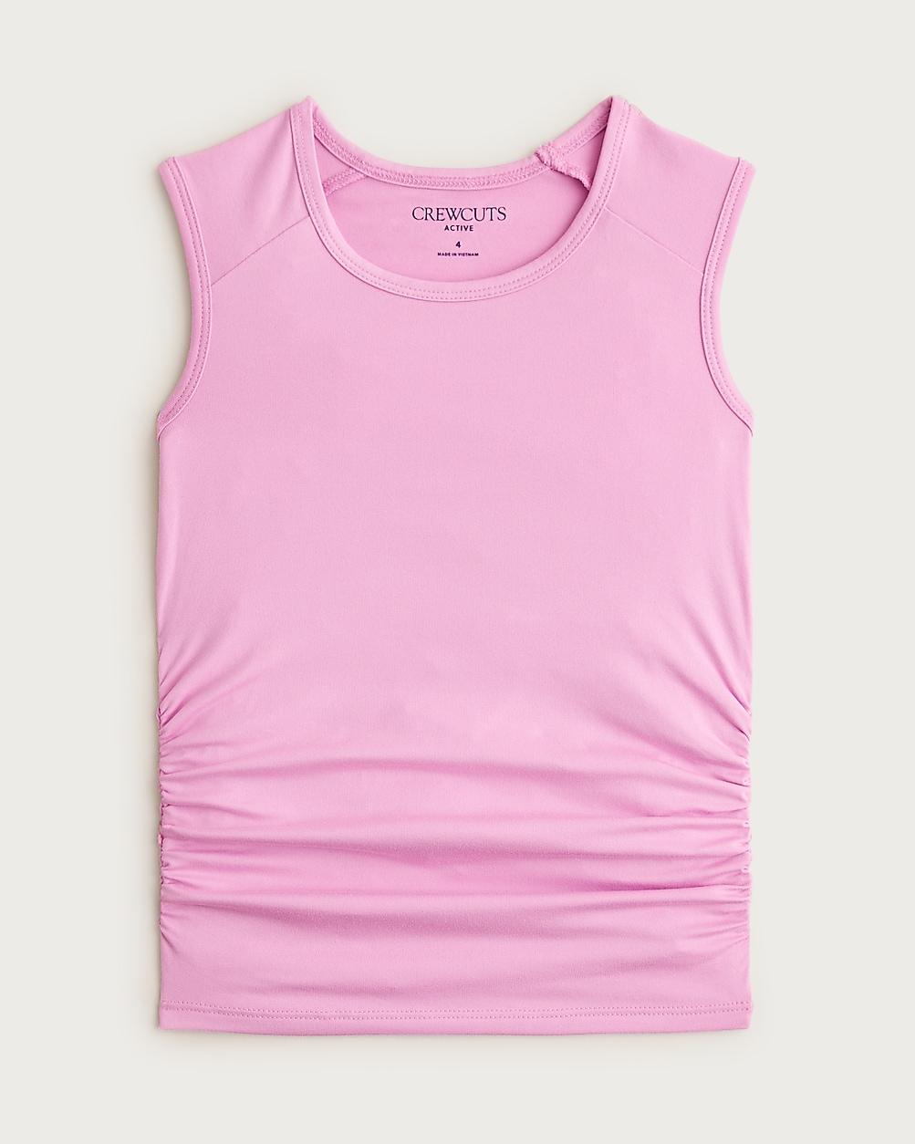 Girls' ruched tank top in performance jersey by J.CREW