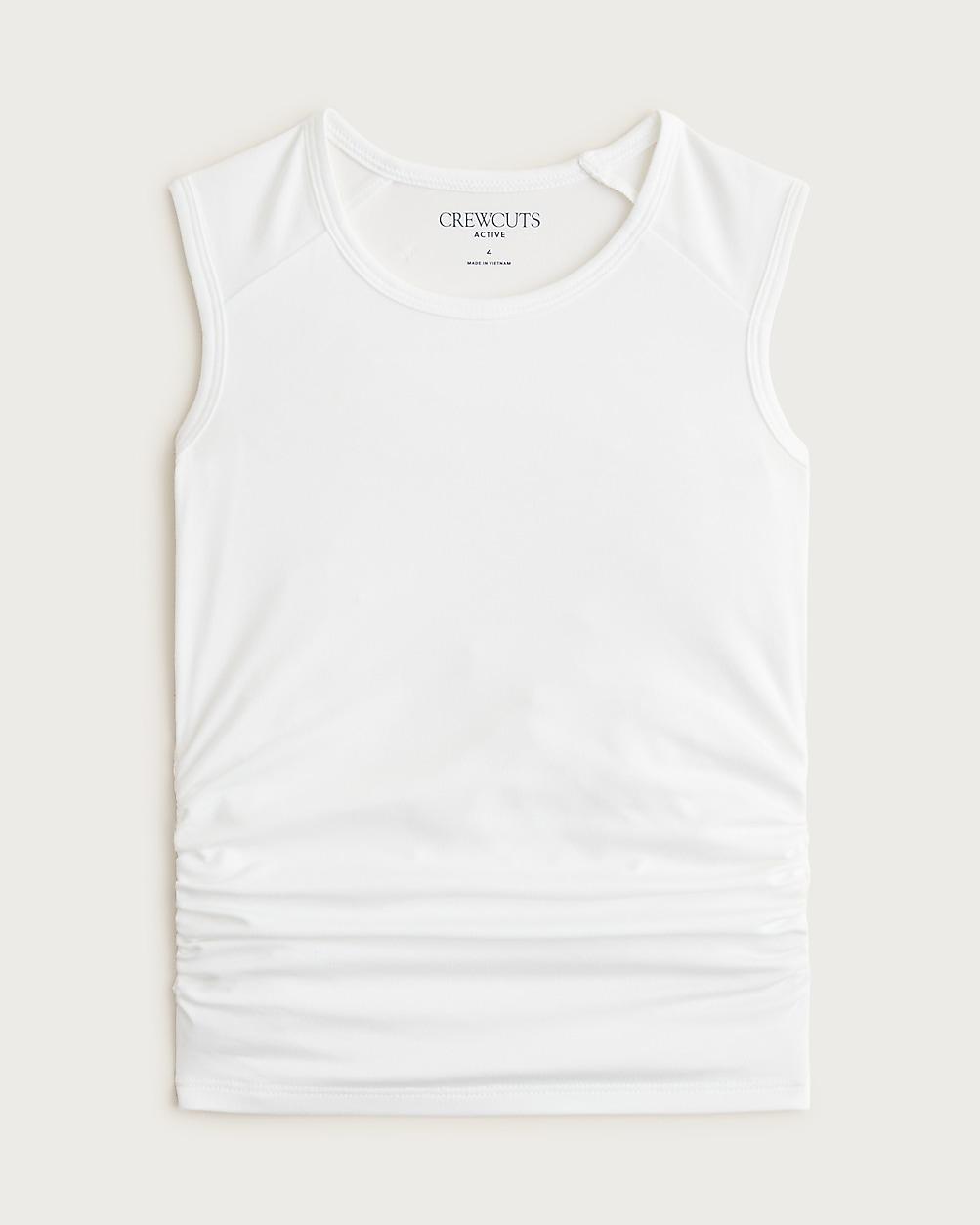 Girls' ruched tank top in performance jersey by J.CREW