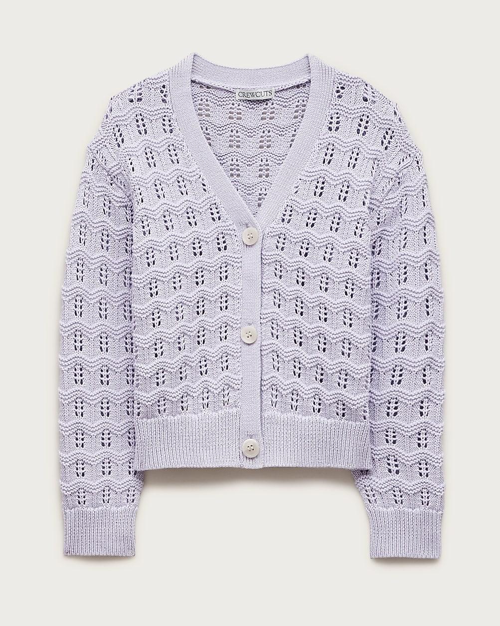 Girls' squiggle cotton cardigan by J.CREW