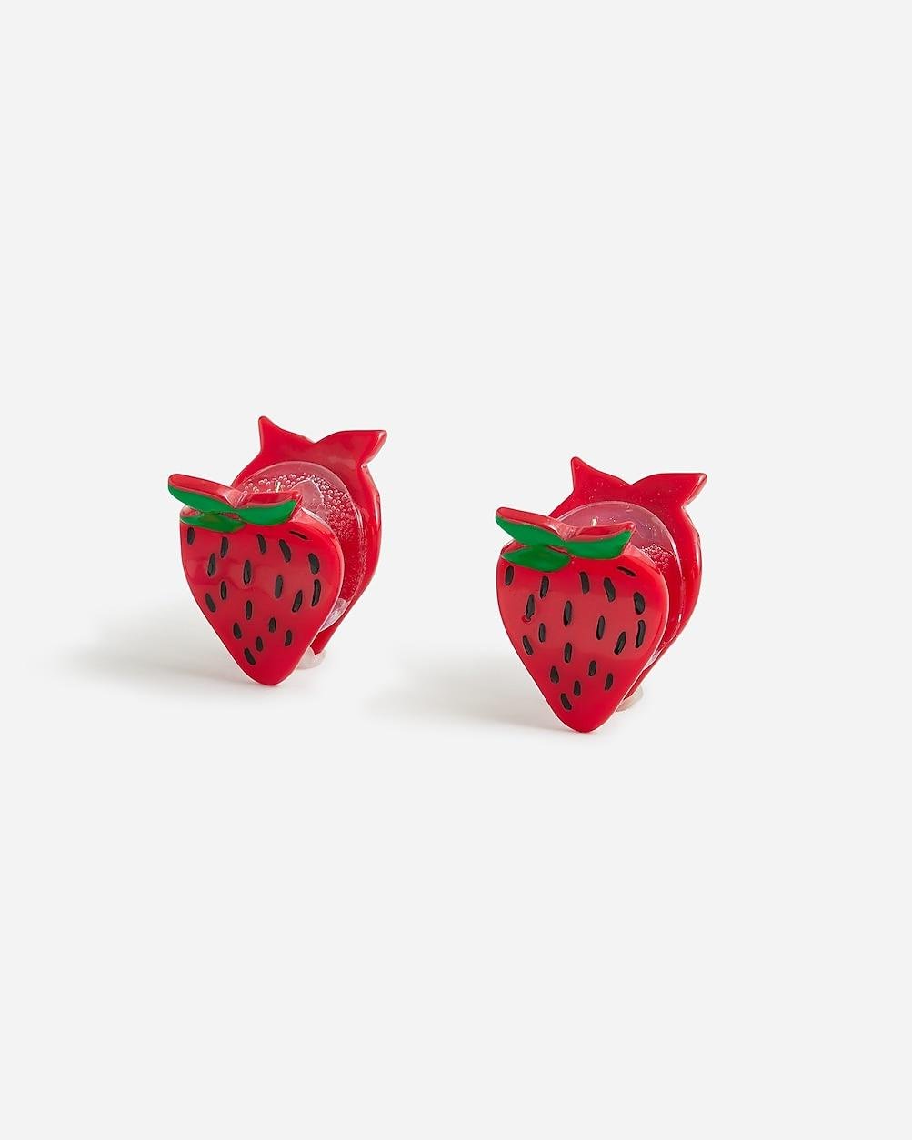 Girls' strawberry hair clips pack by J.CREW