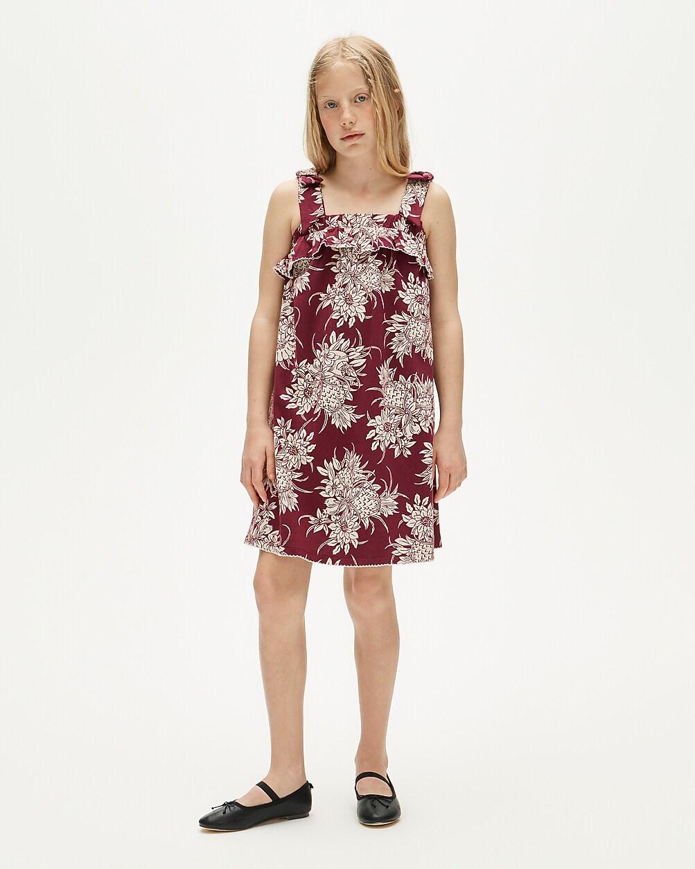 Girls' tie-shoulder dress in broken-in-jersey by J.CREW