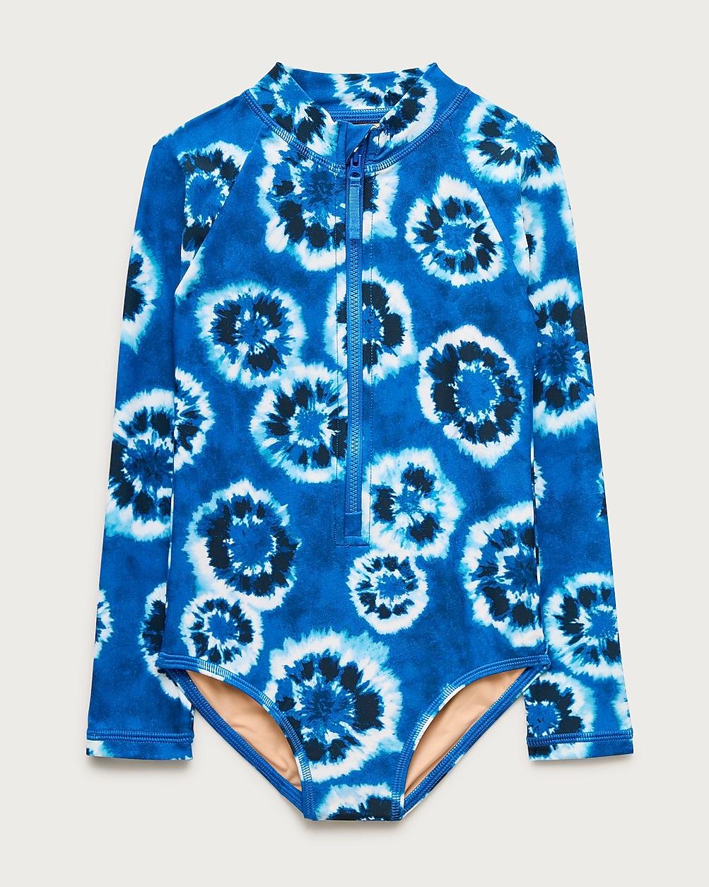 Girls' zip-up rash guard one-piece by J.CREW