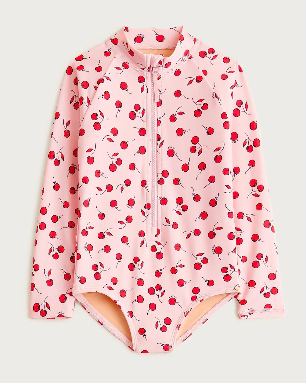 Girls' zip-up rash guard one-piece by J.CREW