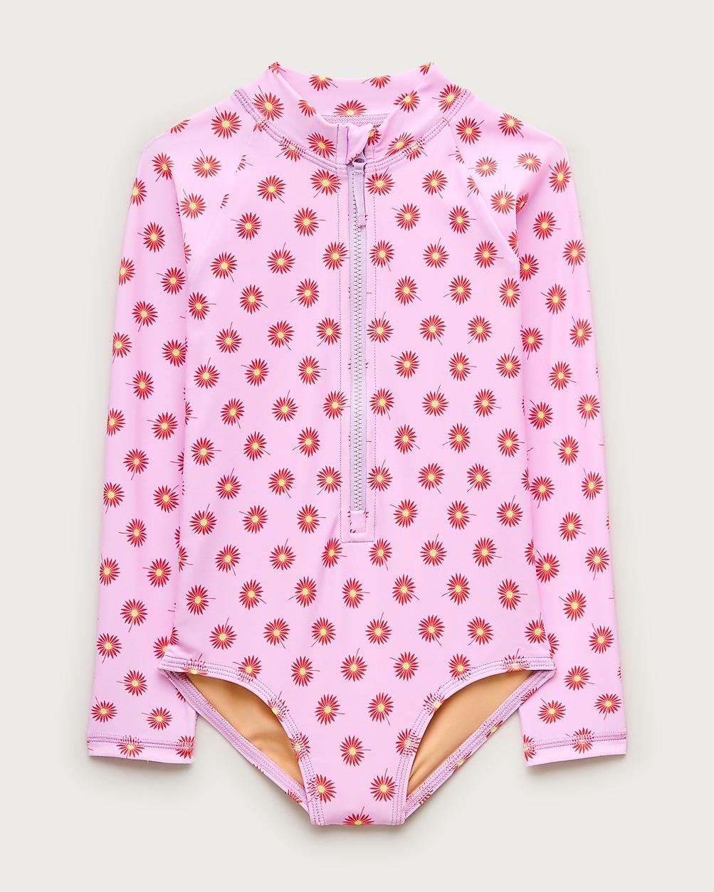 Girls' zip-up rash guard one-piece by J.CREW