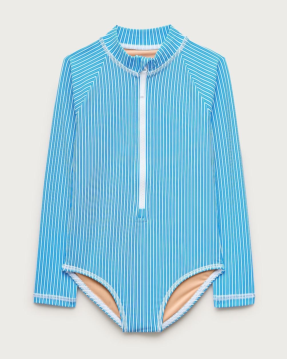 Girls' zip-up rash guard one-piece by J.CREW