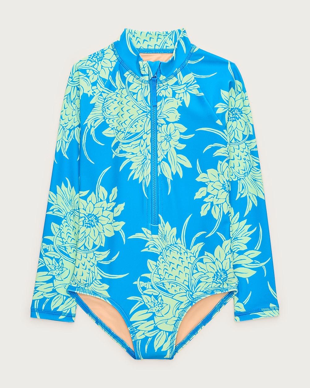 Girls' zip-up rash guard one-piece swimsuit by J.CREW