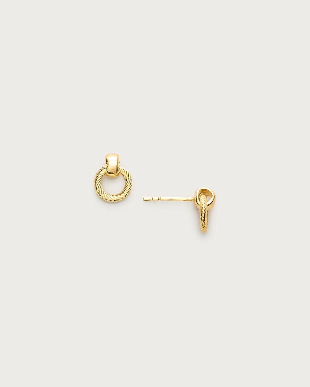 Gold vermeil doorknocker earrings by J.CREW