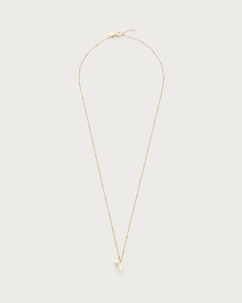 Gold vermeil freshwater pearl charm necklace by J.CREW