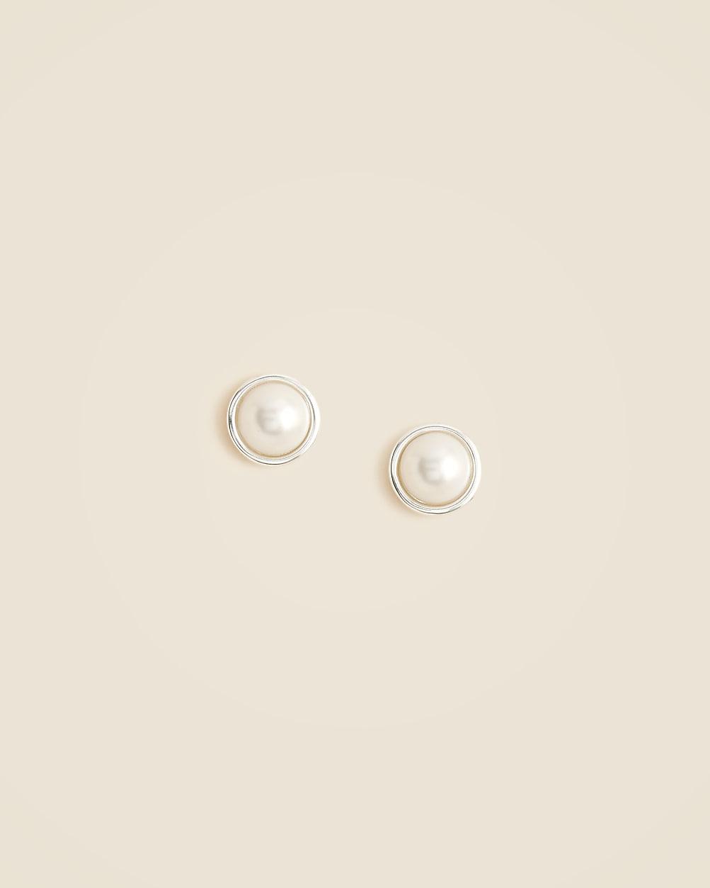 Grommet pearl stud earrings by J.CREW